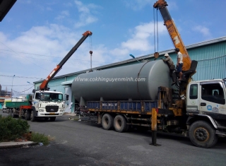 Công ty TNHH SX TM Cơ khí Nguyễn Minh lắp đặt hệ thống bồn lưu trữ dầu ăn công ty 100% vốn nước ngoài 