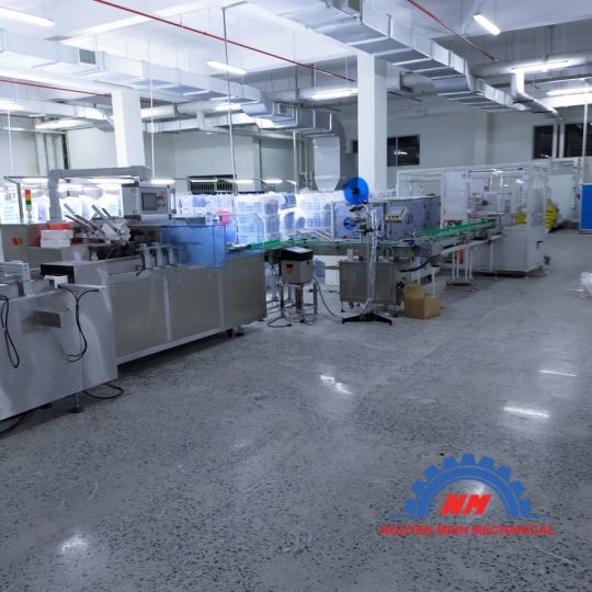 DÂY CHUYỀN ĐÓNG HỘP GANG TAY Y TẾ TỰ ĐỘNG